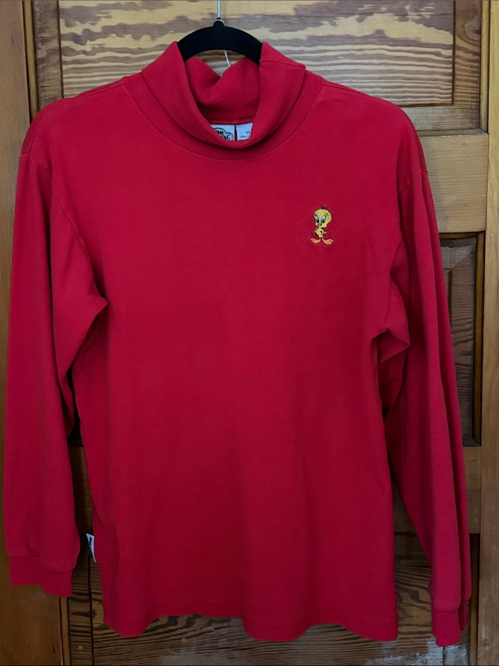 Vintage Warner Bros. ACME Clothing Co. Looney Toons Tweety Bird Top Red Size XS